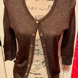 NWOT White House Black Market Metallic Sweater